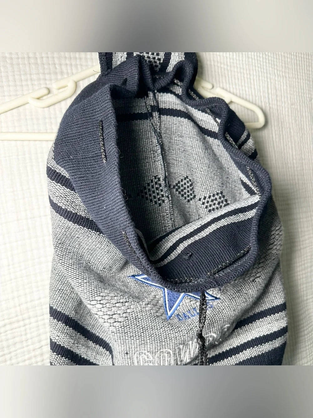 Dallas Cowboys Woven Embroided Star Backpack Boho Hippie Serape Style 16.5x17”